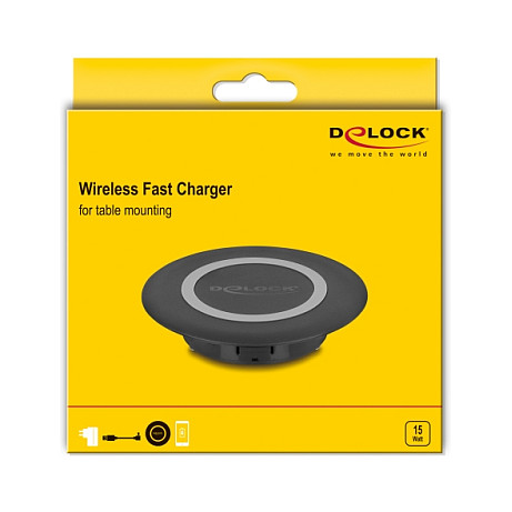 Ugradbeni bežični punjač DELOCK 15W, crna boja-3