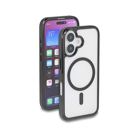 Maska DELOCK za iPhone 16 MagSafe prozirno-crna-2