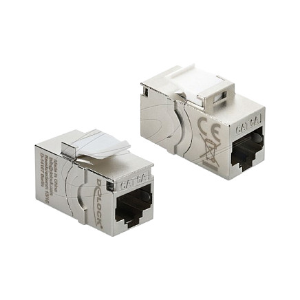 Delock Keystone Modul RJ45 (Ž) na RJ45 (Ž) Cat.6A s poklopcem za prašinu-1