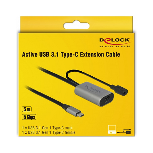 Aktivni produžni kabel DELOCK USB-C 5 Gbps (5 m)-2