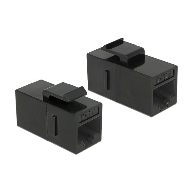 Delock Keystone Modul RJ45 (Ž) na RJ45 (Ž) Cat.6 UTP, crni