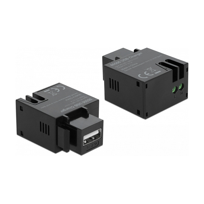 Delock Keystone modul s USB-A priključkom za punjenje 2.1A, crni-1