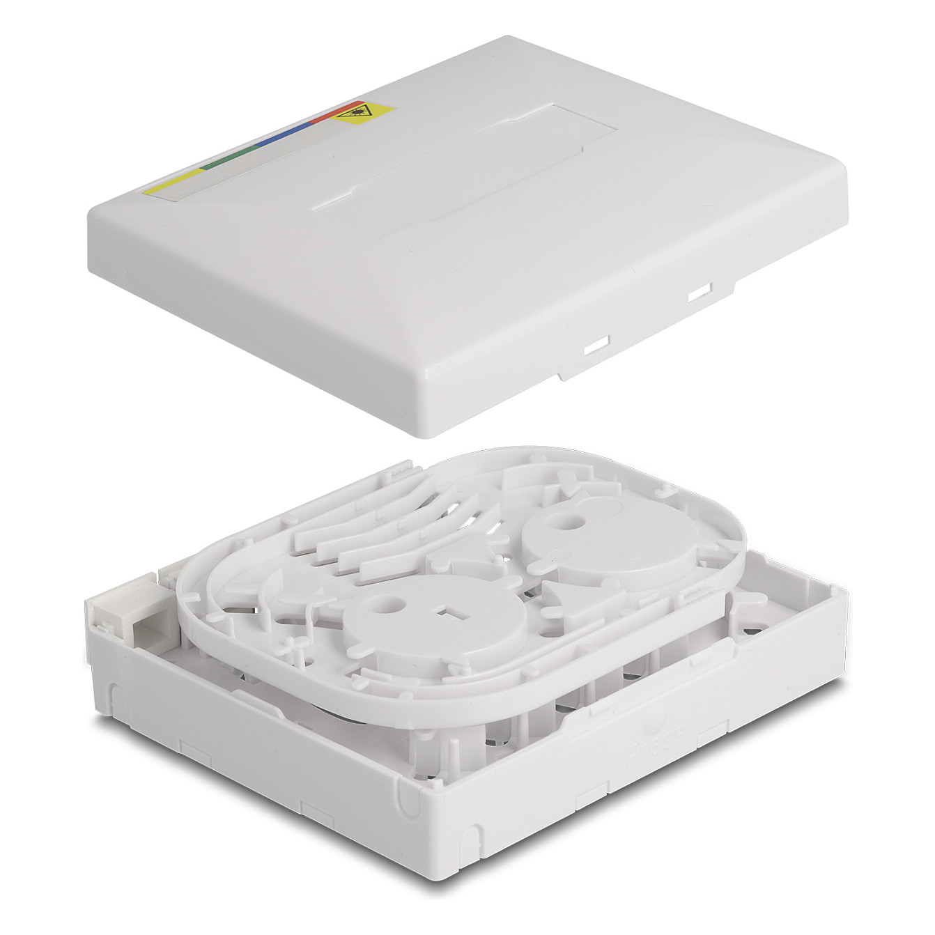 Zidna optička kutija DELOCK FTTH za 4x SC Simplex / LC Duplex, bijela boja-1