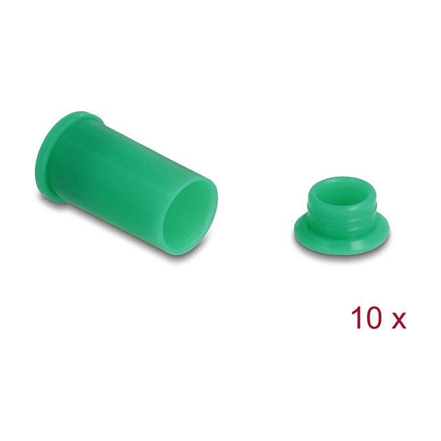 Set zaštitnih poklopaca DELOCK za DL4 konektore (10 komada, zelena boja)-1
