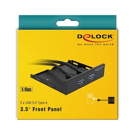 Delock 3.5" prednji panel, 2 x USB-A 5 Gbps-3