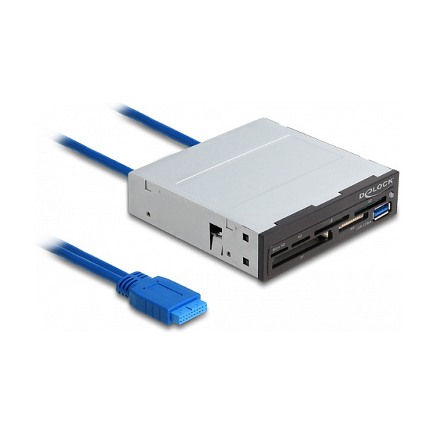 Čitač kartica DELOCK 3.5" SuperSpeed USB, 6 utora + 1x USB Type-A-0