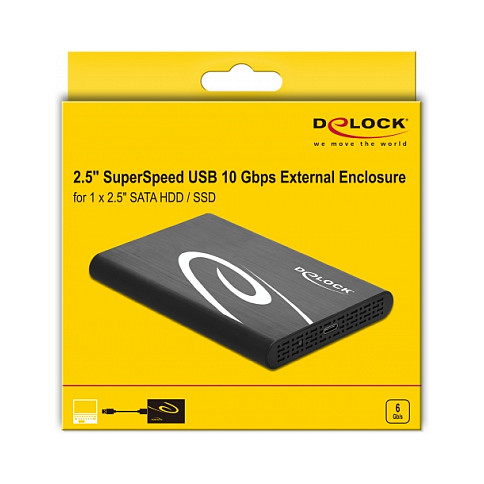 Vanjsko kućište DELOCK za 2.5" SATA HDD / SSD USB 3.2 Gen 2 (10 Gbps)-3