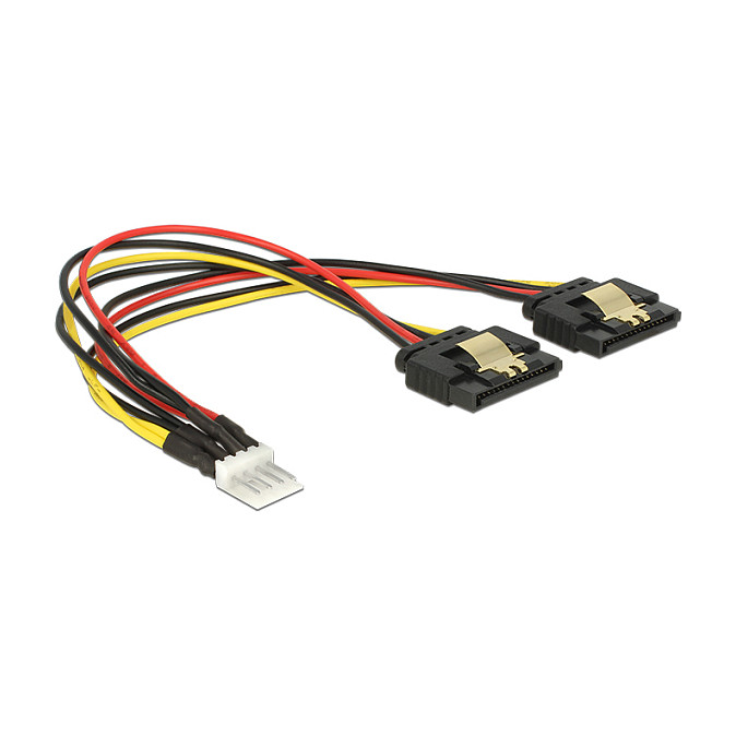 Delock kabel za napajanje Floppy 4-pin na 2x SATA 15-pin, 20 cm