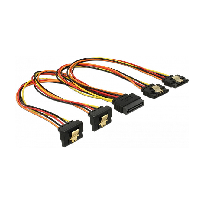 Delock SATA Power Y-kabel razdjelnik 1x muški na 4x ženski (2x ravni, 2x kutni), 30 cm-0