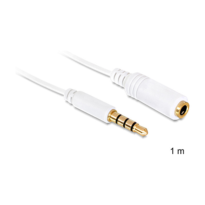 Audio produžni kabel DELOCK 3.5mm 4-pinski (M/Ž), 1m-1