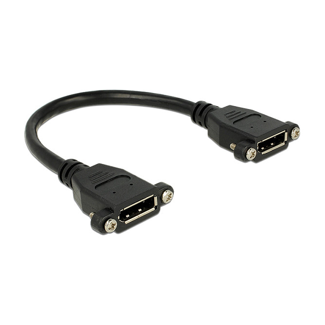 Delock DisplayPort 1.2 ugradbeni kabel, ženski/ženski, 4K 60Hz, 0.25m-1