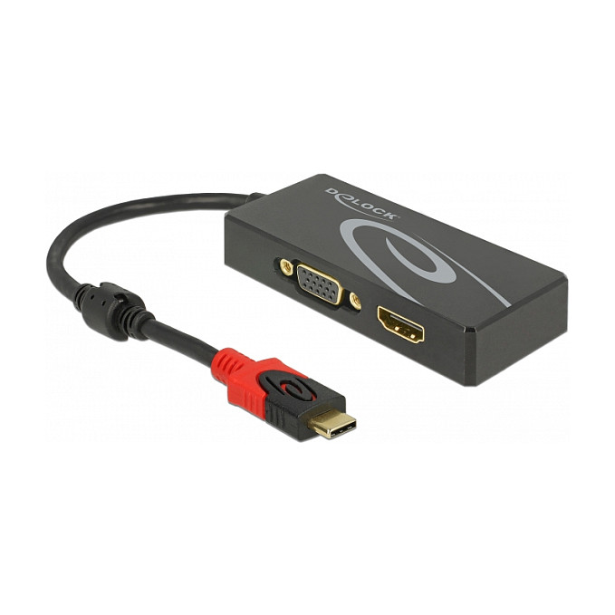 Adapter DELOCK USB-C na HDMI / VGA (DP Alt Mode) 87730