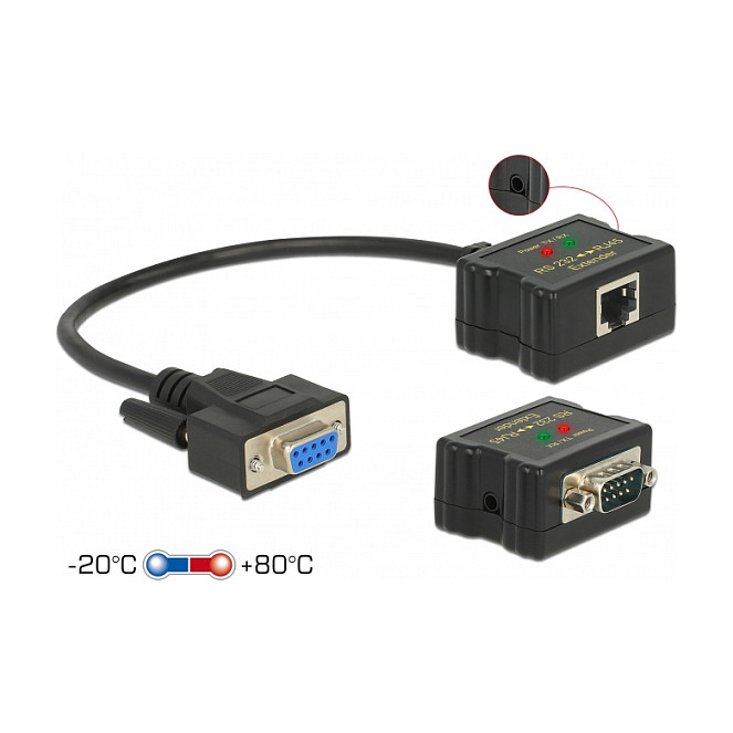 Extender DELOCK 63934 RS-232 preko mrežnog kabela (do 1200m)