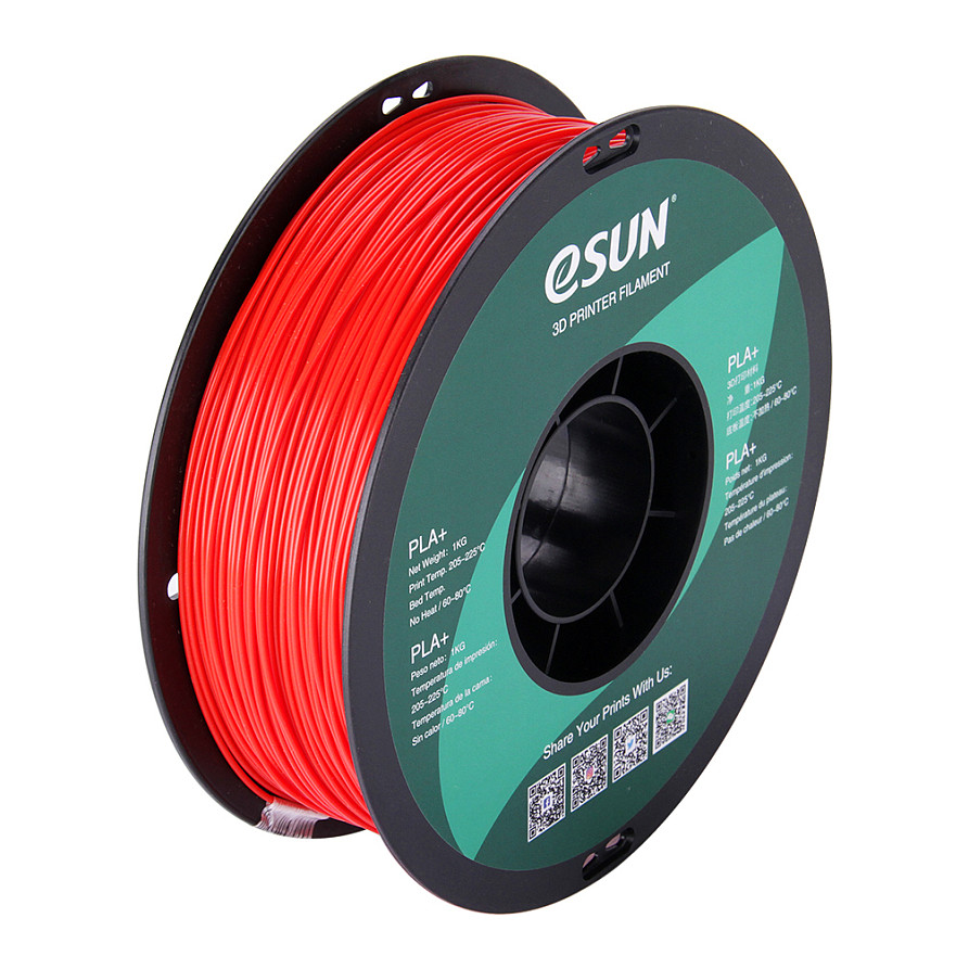 Filament za 3D printer ESUN PLA+ 1.75mm (1kg) crvena boja-0