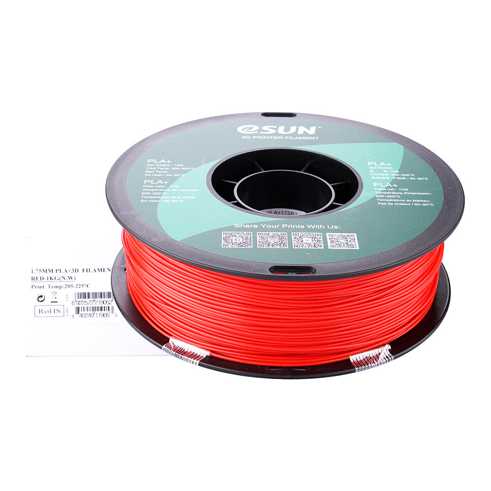 Filament za 3D printer ESUN PLA+ 1.75mm (1kg) crvena boja-8