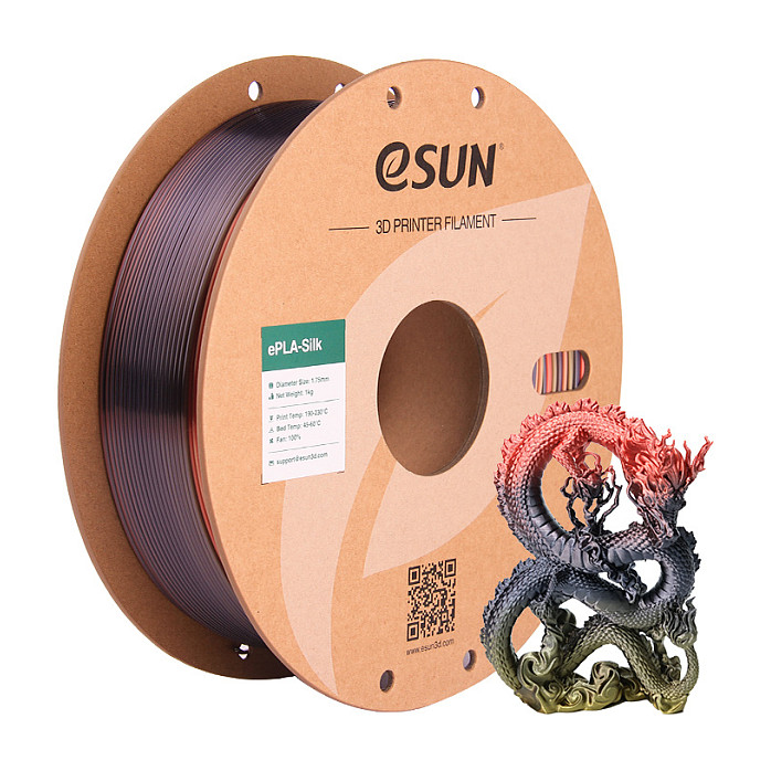 Filament za 3D printer ESUN ePLA-Silk 1.75mm 1kg (Morning Glow)-0