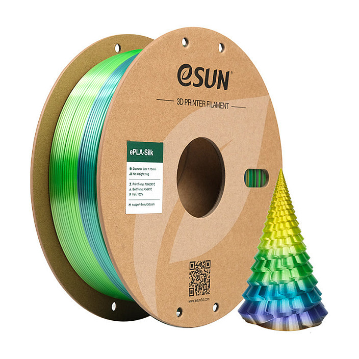 Filament za 3D printer ESUN ePLA-Silk 1.75mm 1kg (šumski zelena boja)-0