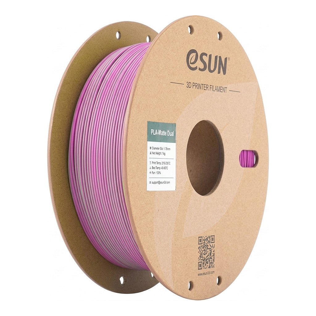 Filament za 3D printer ESUN ePLA-Matte Dual Color 1.75mm 1kg (zeleno-ružičasta boja)-0