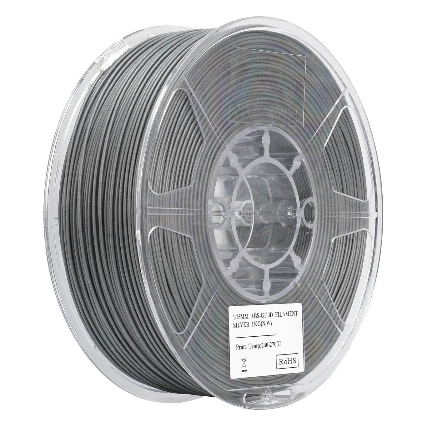 Filament za 3D printer ESUN eABS-GF (1.75 mm, 1 kg) srebrna boja-0