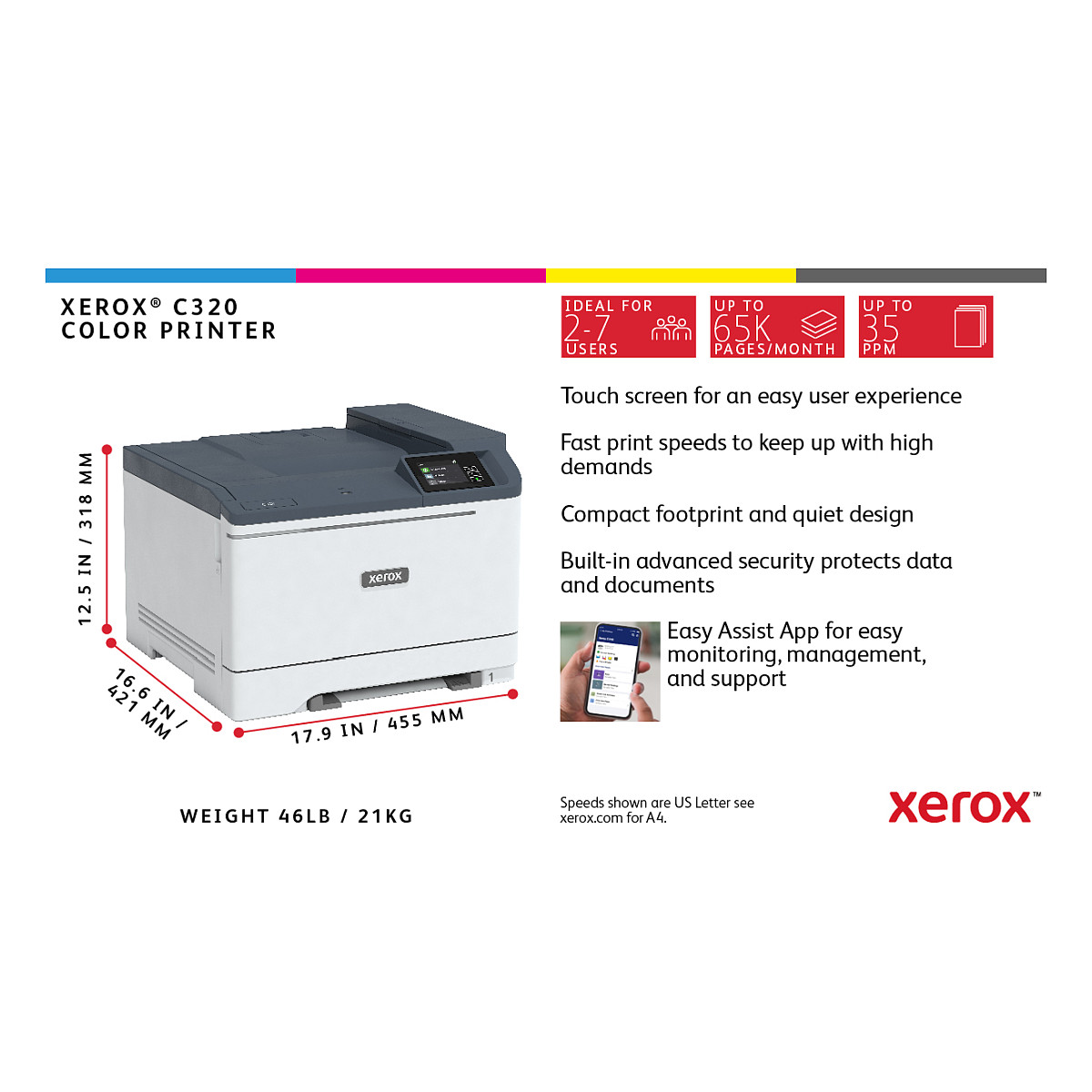 Printer XEROX C320 (laserski, u boji, A4, 33 ppm, duplex, Wi-Fi, Ethernet)-4