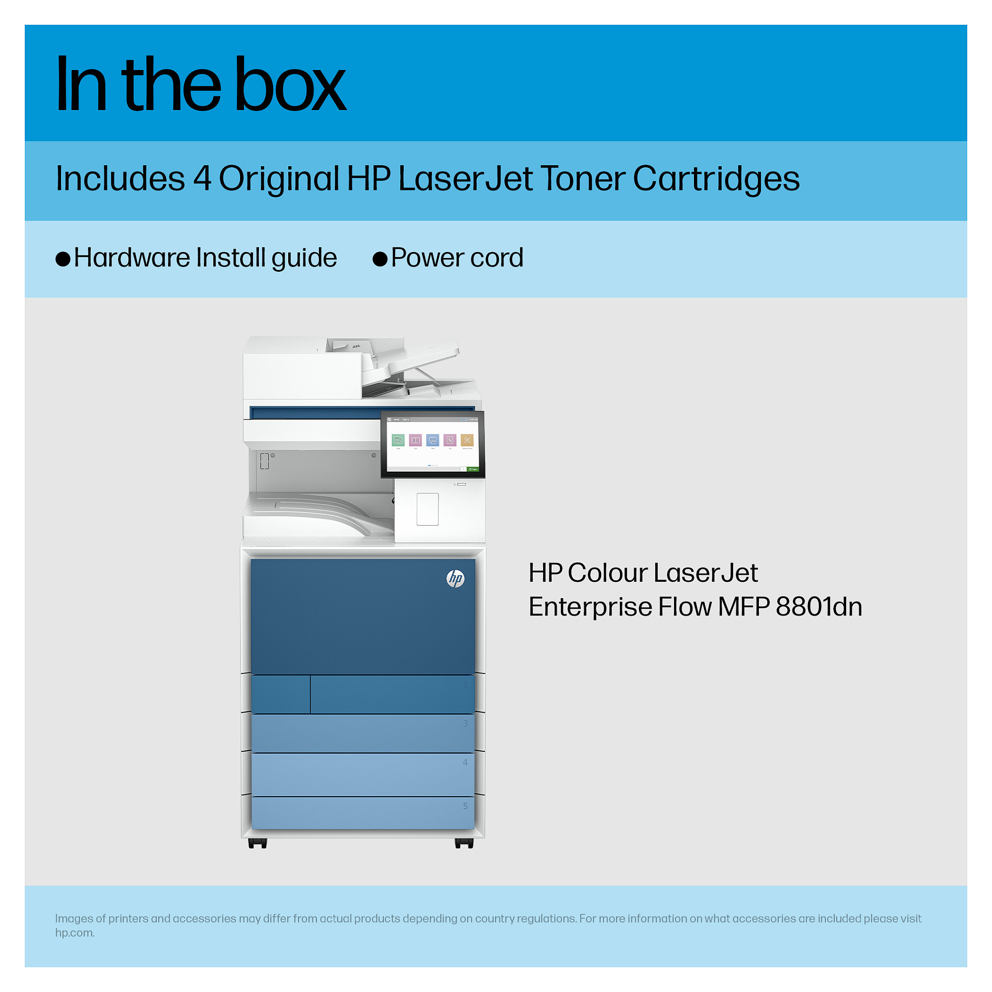 L HP LaserJet Enterprise MFP 8801dn - Multifunktionsdrucker - Farbe - Laser - A3-6