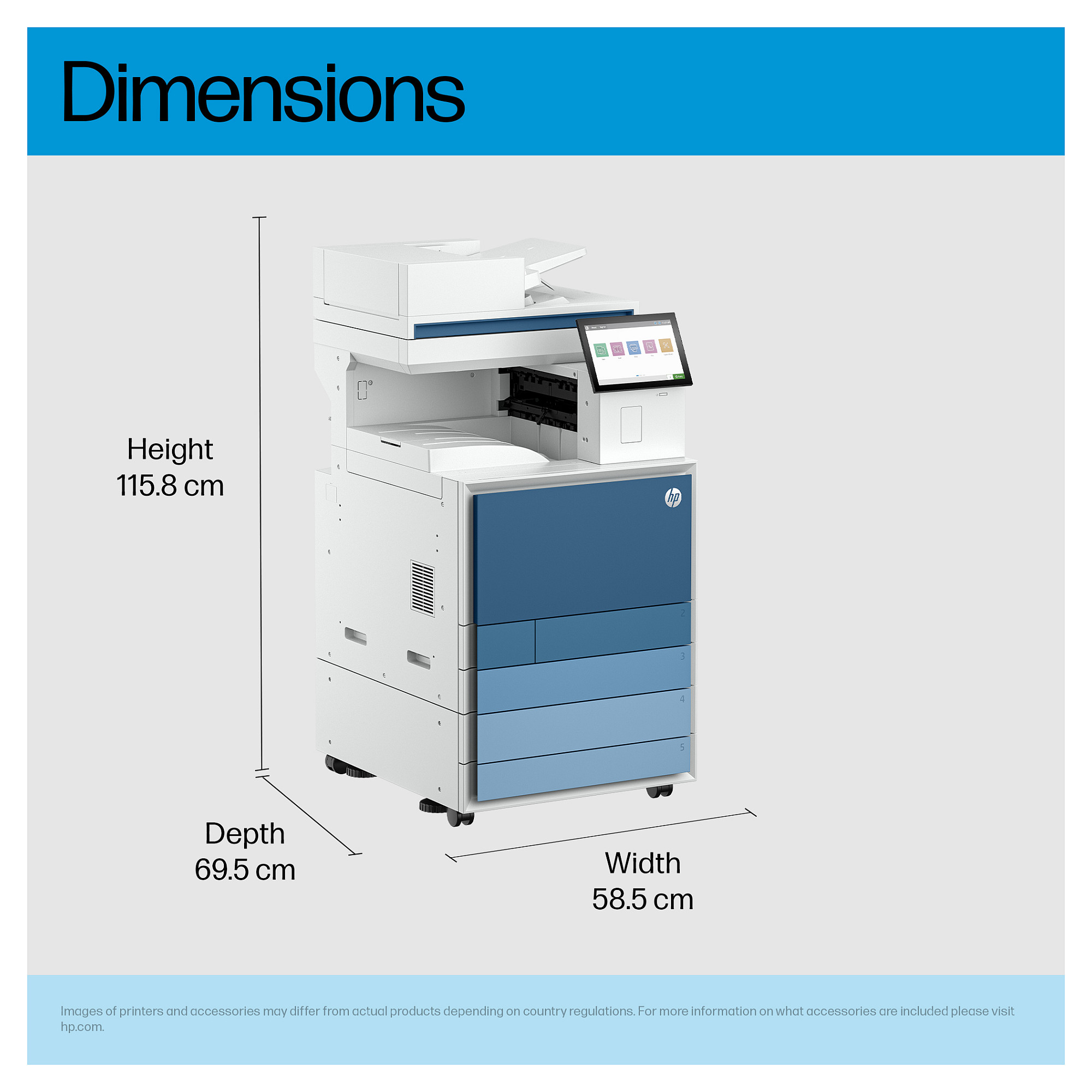 L HP LaserJet Enterprise MFP 8801dn - Multifunktionsdrucker - Farbe - Laser - A3-7