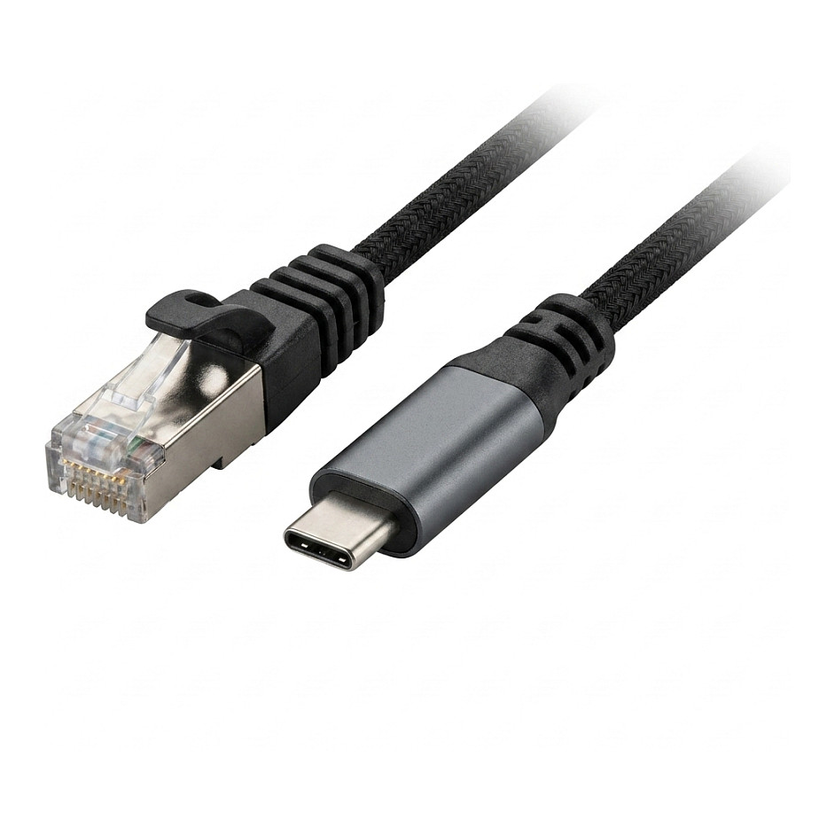 Synergy 21 USB-C na RJ45 mrežni adapter kabel, 2m, crni-0