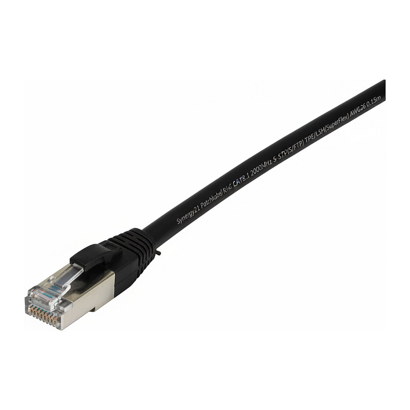 Mrežni patch kabel SYNERGY 21 CAT 8.1 S/FTP 0.15m, crna boja