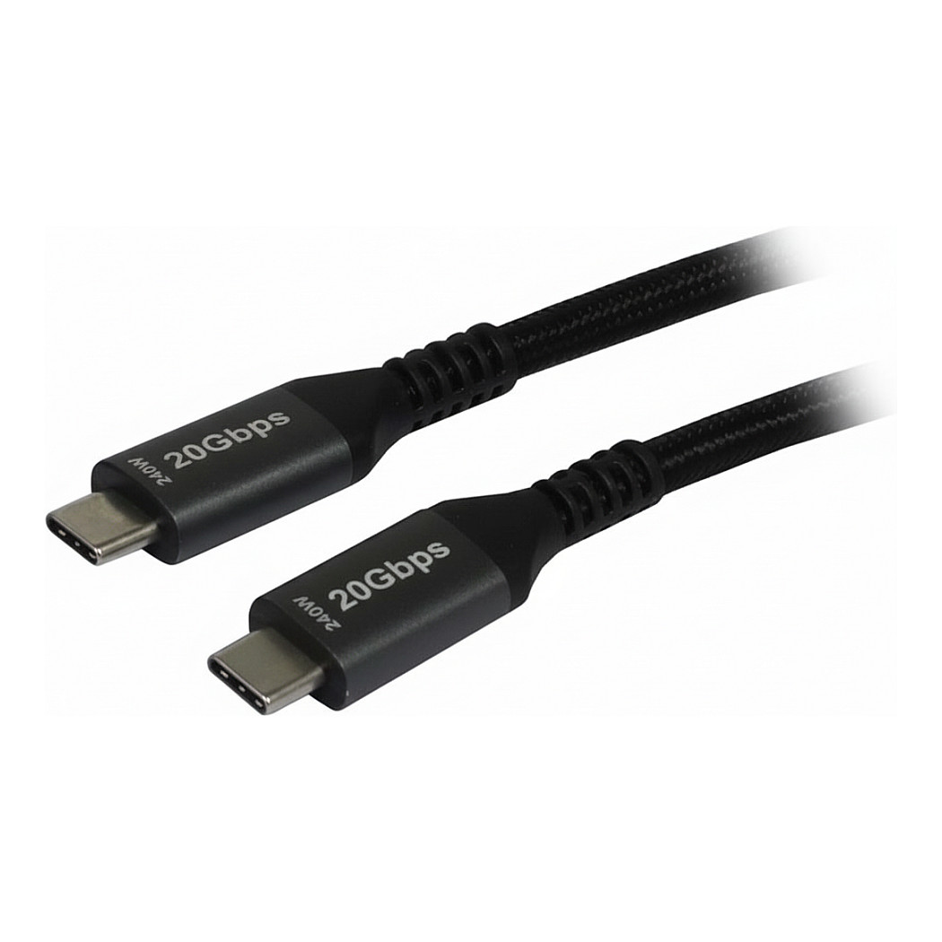 Synergy 21 USB-C na USB-C kabel 240W 20Gbps USB 3.2 Gen 2x2, 3m, crni tekstilni-0