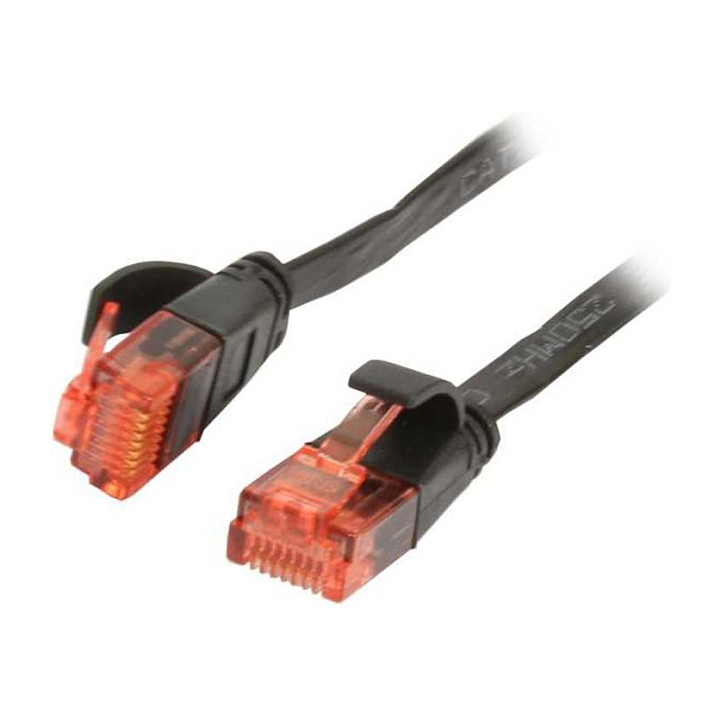 Mrežni kabel SYNERGY 21 CAT6 UTP 3m plosnati (crna boja)-0