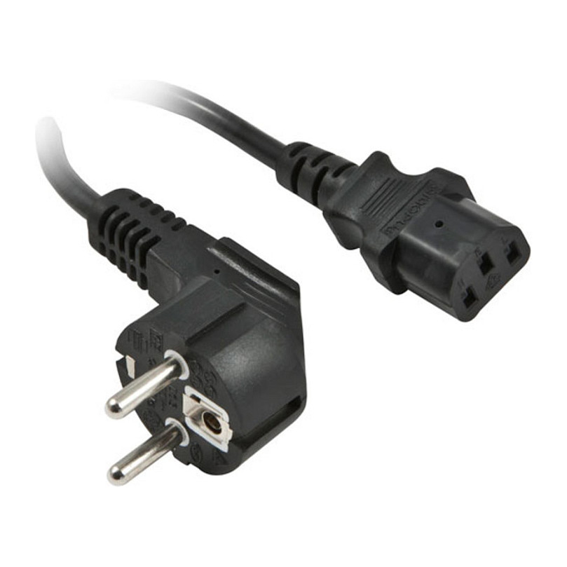 Strujni kabel SYNERGY 21 Schuko na IEC C13, 2m, crna boja-0