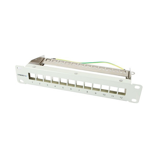 Synergy 21 Keystone Patch Panel 10" 12-portni 1U, svijelo sivi-0
