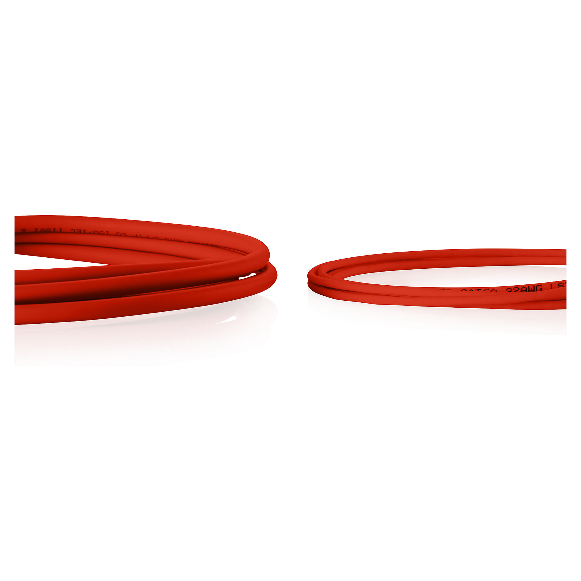 Mrežni kabel DIGITUS CAT 6 U/UTP Slim, 0.3m, crvena boja-1
