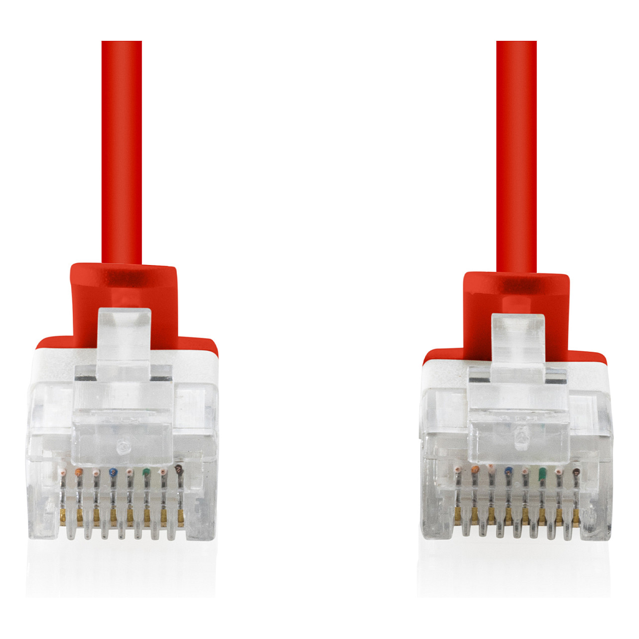 Mrežni kabel DIGITUS CAT 6 U/UTP Slim, 0.3m, crvena boja-2