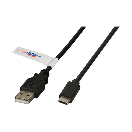 Kabel EFB ELEKTRONIK USB-A na USB-C 2.0 (0.5m) crna boja