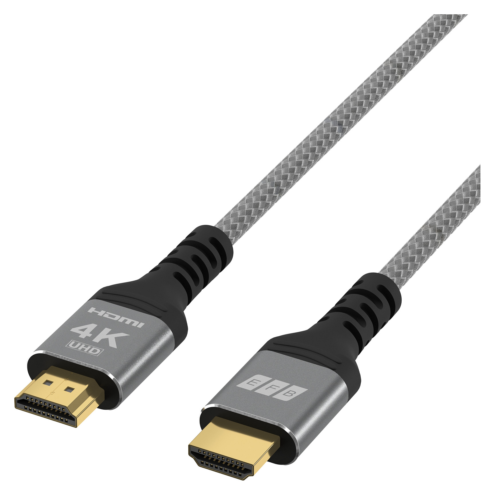 EFB Elektronik HDMI 2.0 kabel s Ethernetom, 4K@60Hz, 2m, sivi-1