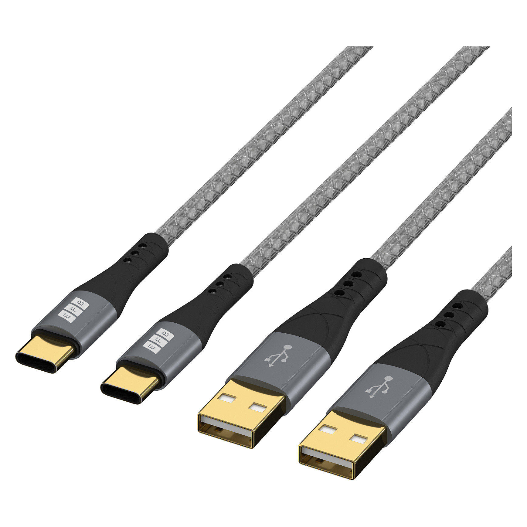 Set kabela EFB ELEKTRONIK USB-A na USB-C 2 komada (1m, 60W)-0