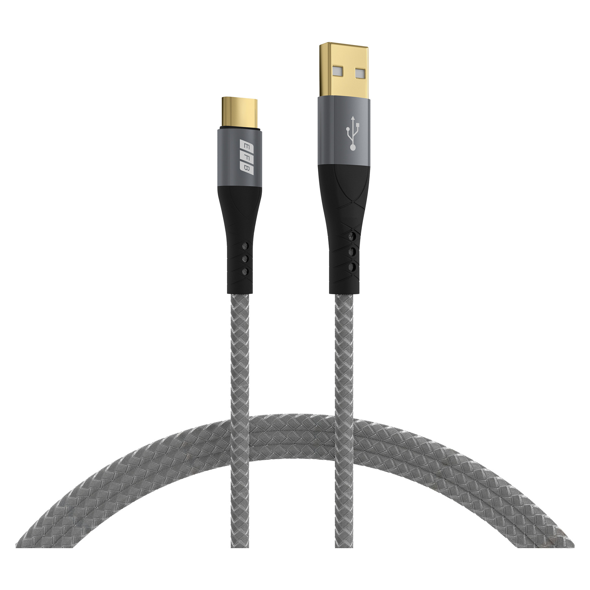 EFB USB-A na USB-C kabel za punjenje, 60W, 2m, sivi