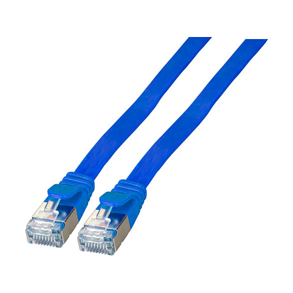 Mrežni kabel EFB ELEKTRONIK Cat.6A U/FTP plosnati 0.25m plava boja