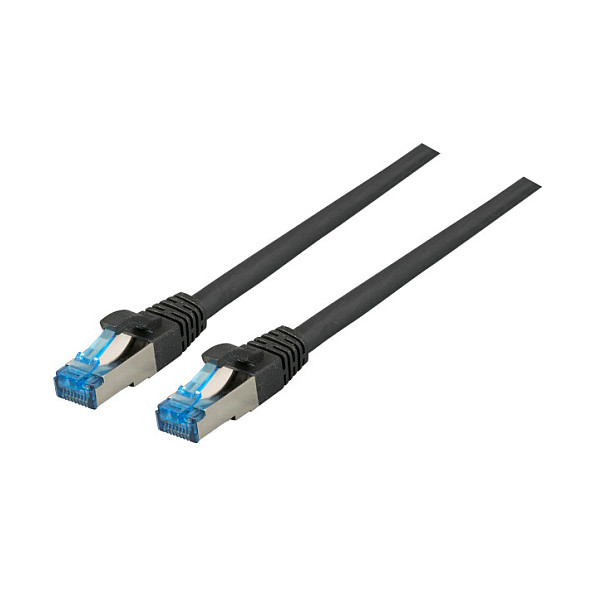 Mrežni kabel EFB ELEKTRONIK S/FTP Cat.6A Superflex 0.15m crna boja-0