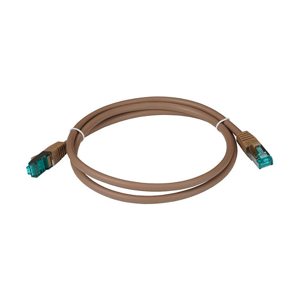Mrežni kabel EFB ELEKTRONIK S/FTP Cat.6A 1m smeđa boja