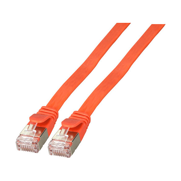 Mrežni patch kabel EFB ELEKTRONIK Cat.6A U/FTP plosnati, 1.5m, crvena boja