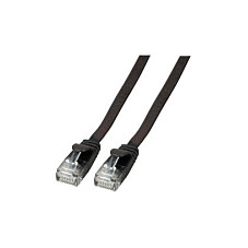 Mrežni kabel EFB ELEKTRONIK Cat.6A U/UTP plosnati, 1.5m, crna boja