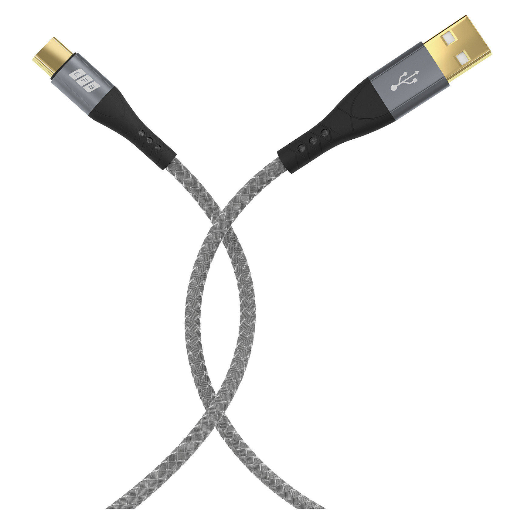 Set kabela EFB ELEKTRONIK USB-A na USB-C 4-u-1 (60W, QC) siva boja-1