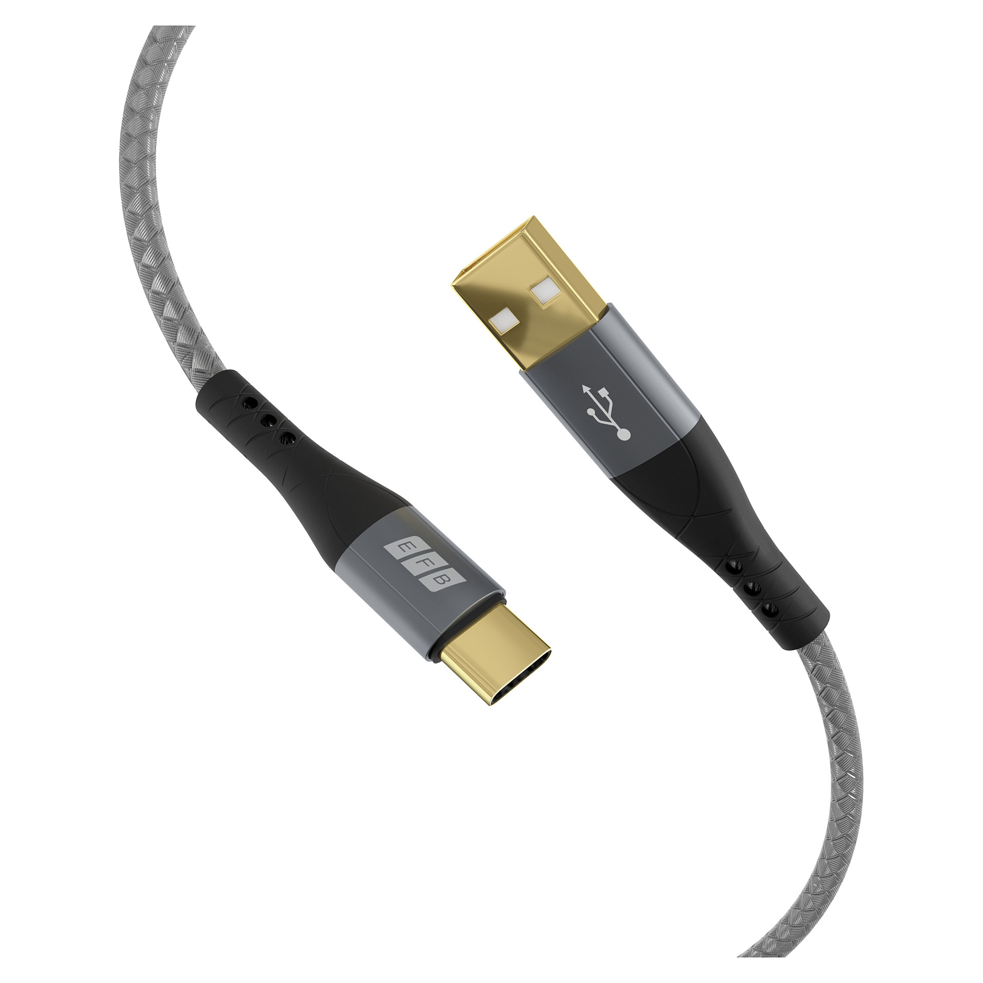 EFB Elektronik USB-A na USB-C kabel, 60W, 3m, sivi-2