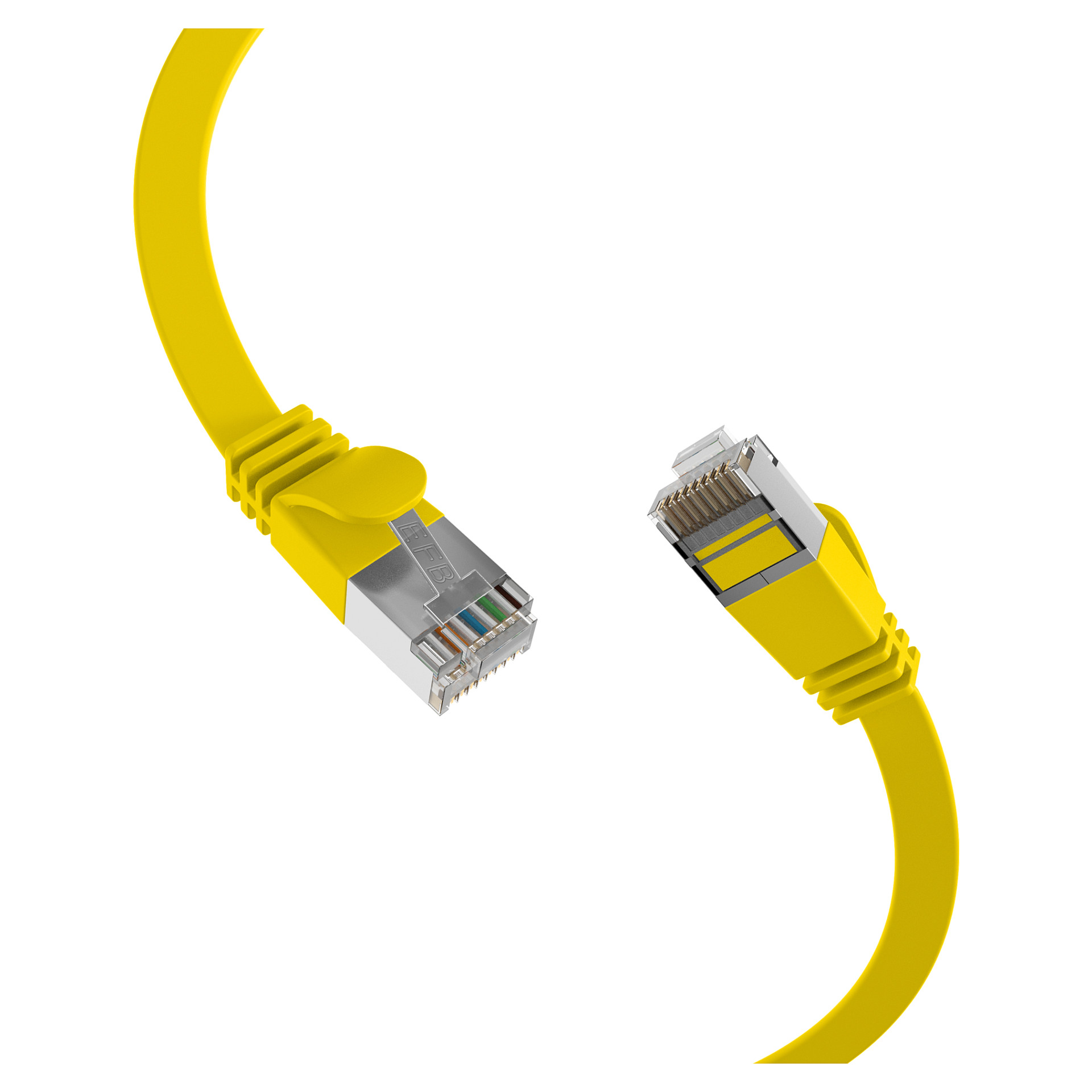 Mrežni kabel EFB ELEKTRONIK Cat.6A U/FTP ravni (0.15m, žuta boja)