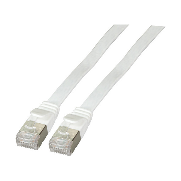 Mrežni kabel EFB ELEKTRONIK Cat.6A U/FTP plosnati, 0.15m bijela boja-0