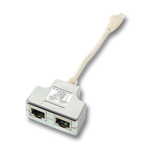 EFB Cat.6 Mrežni T-Adapter za Dijeljenje Kabela, 2x 10/100BaseT
