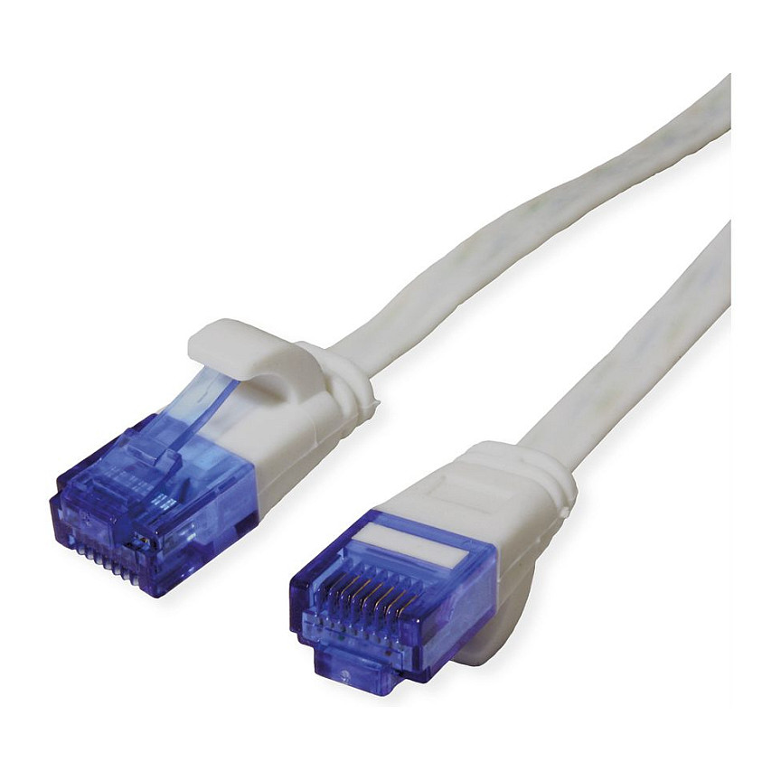 Mrežni kabel VALUE Cat.6A UTP plosnati, 0.5m, siva boja-1