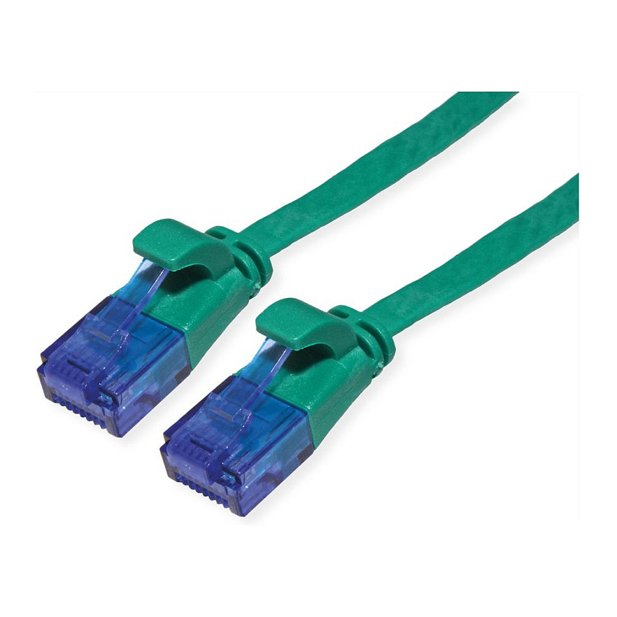 Mrežni kabel VALUE Cat.6A UTP plosnati, 5m, zelena boja